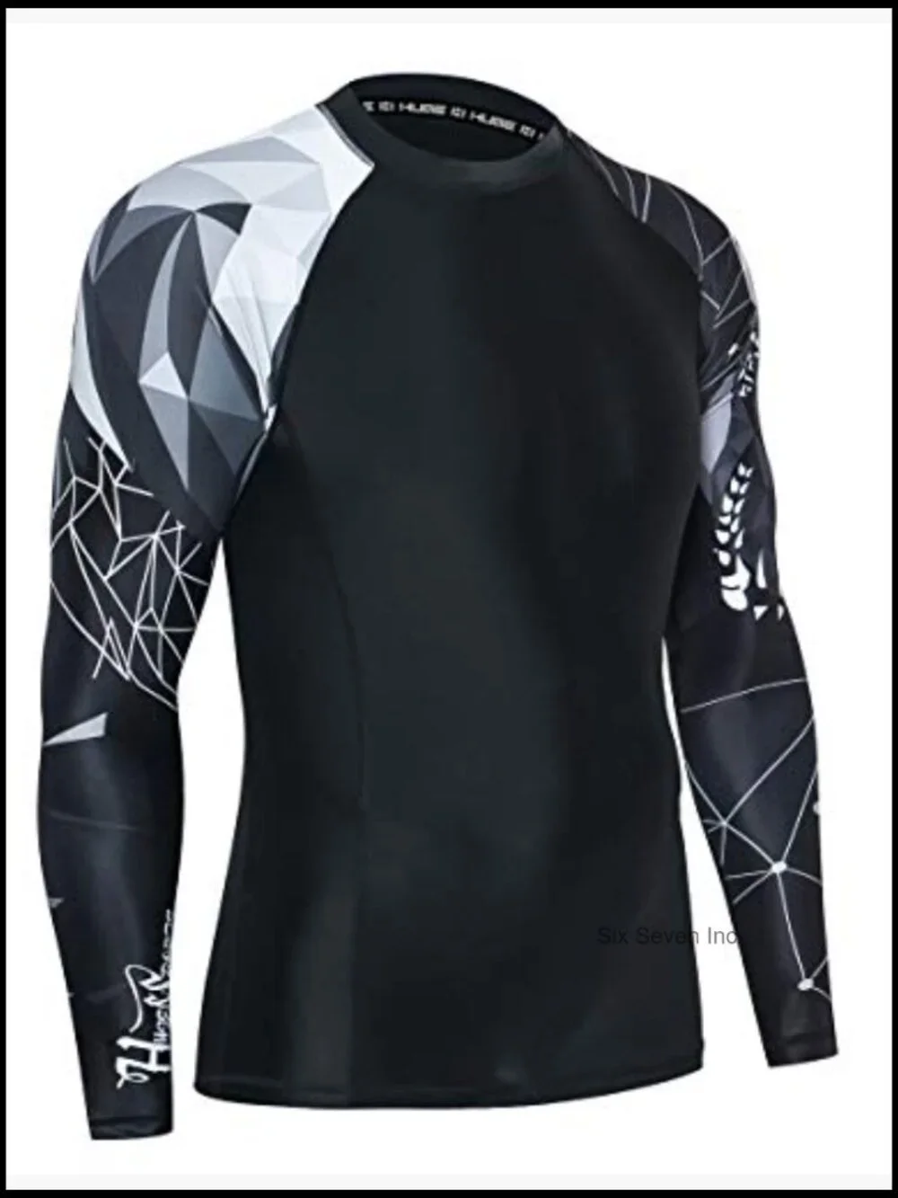 Men's Long Sleeve UPF 50+ Rash Guard Sun Protection Swim Shirt